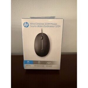 HP Wired Desktop 320M Optical Mouse USB NEW in Box
